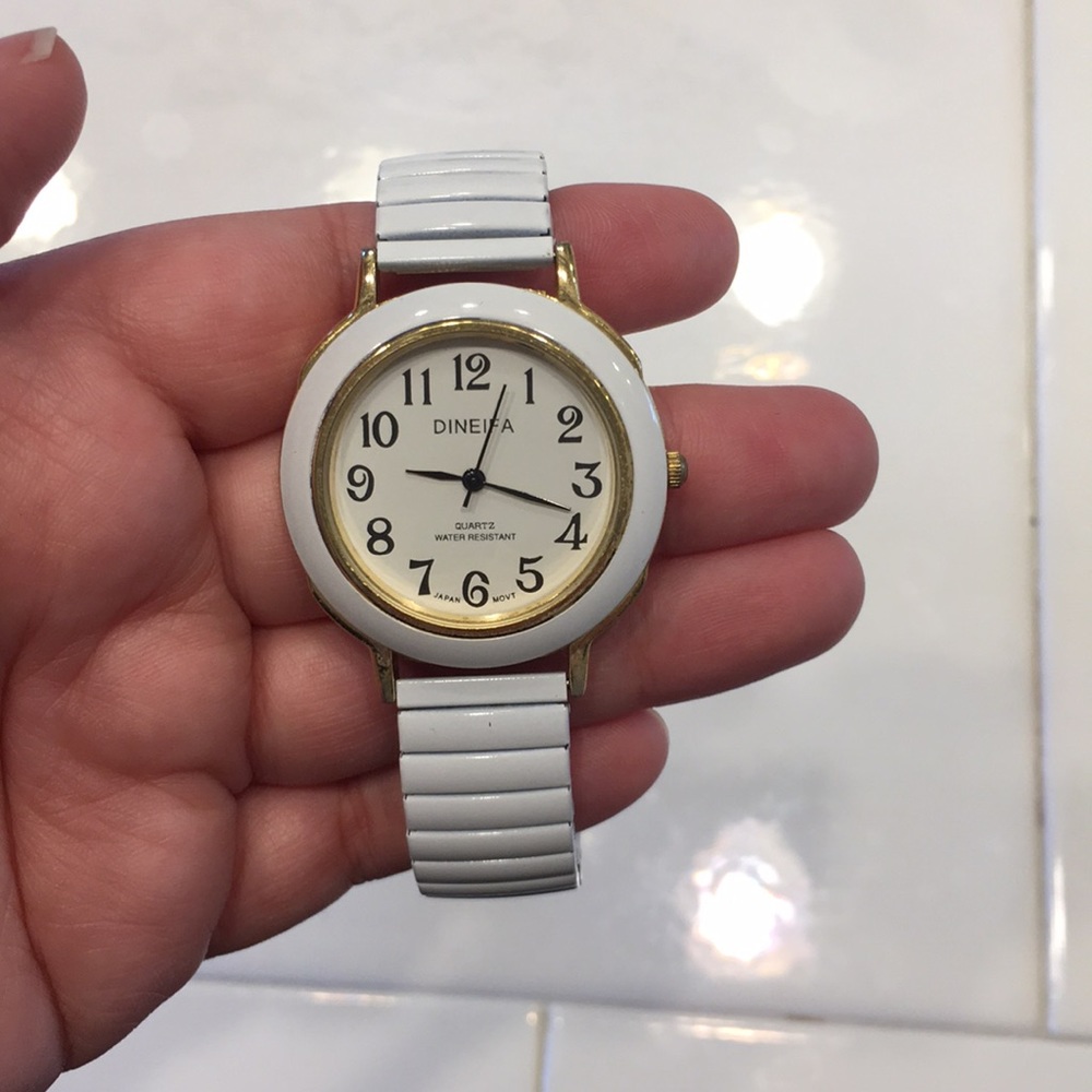 White/gold watch